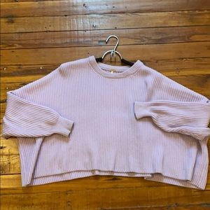 Lilac cropped Free People Sweater